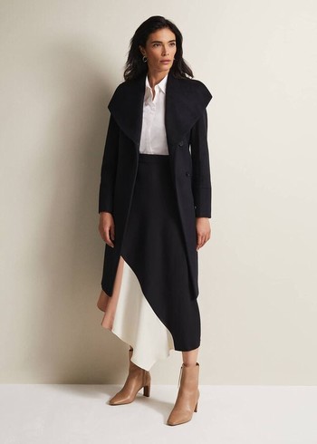 Phase Eight Nicci Wool Smart Coats Navy Australia | OZ5326419